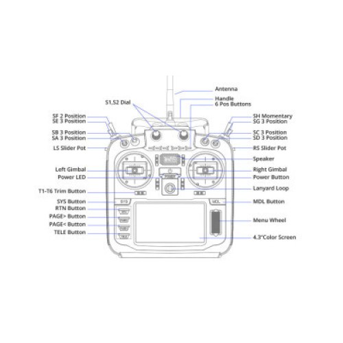 Пульт управління для дрона RadioMaster TX16S MKII AG01 Gimbal ELRS (HP0157.0022)