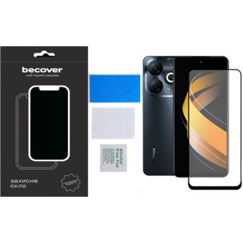 Стекло защитное BeCover Infinix Smart 8 (X6525) Black (710482)