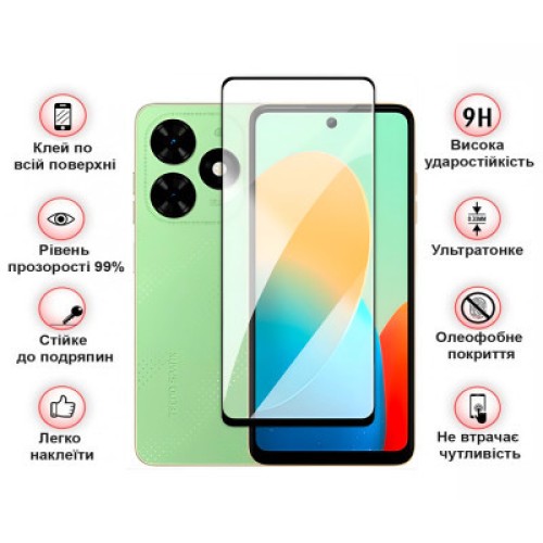 Стекло защитное BeCover Tecno Spark Go 2024 (BG6) Black (710484)