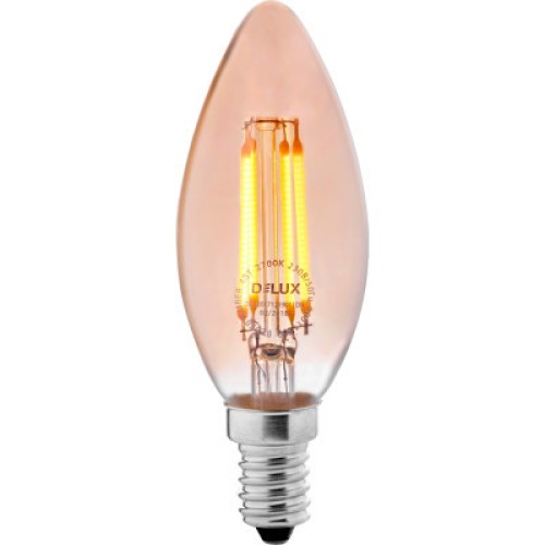 Лампочка Delux BL37B 4 Вт 2700K amber 220В E14 filament (90011682)