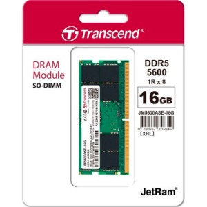 Модуль пам'яті для ноутбука SoDIMM DDR5 16GB 5600 MHz JetRam Transcend (JM5600ASE-16G)