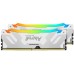 Модуль памяти для компьютера DDR5 32GB (2x16GB) 7600 MHz Renegade RGB White XMP Kingston Fury (ex.HyperX) (KF576C38RWAK2-32)