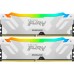Модуль памяти для компьютера DDR5 32GB (2x16GB) 7600 MHz Renegade RGB White XMP Kingston Fury (ex.HyperX) (KF576C38RWAK2-32)