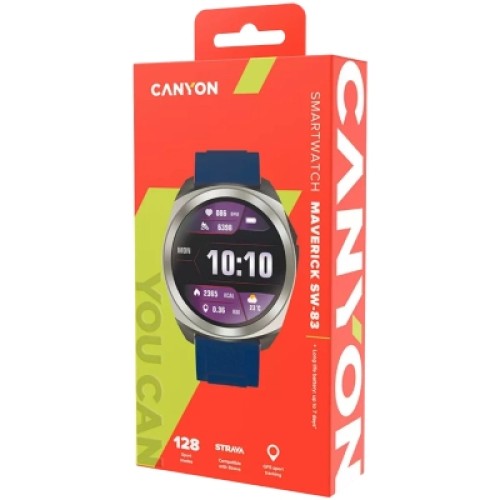Смарт-часы Canyon Maveric SW-83 GPS Silver (CNS-SW83SS)
