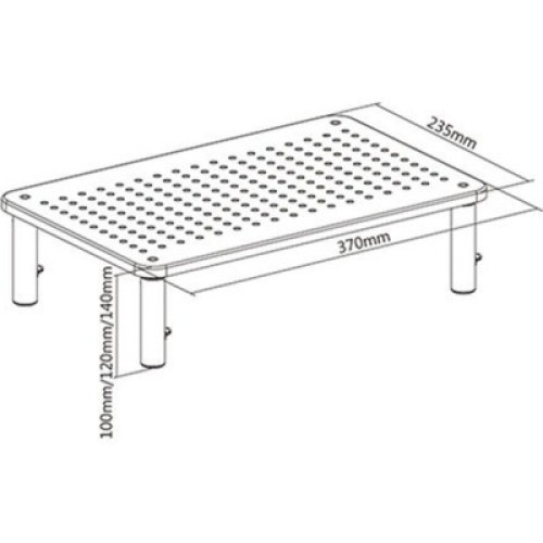 Подставка для монитора Gembird прямоугольный, металл (MS-TABLE-01)