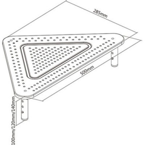 Подставка для монитора Gembird треугольный, металл (MS-TABLE-02)