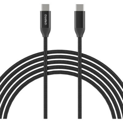 Дата кабель USB-С to USB-С 1.0m 240W USB2.0 Choetech (XCC-1035-BK)