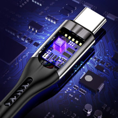 Дата кабель USB 2.0 AM to Type-C 1.2m 5A Choetech (AC0013-BK)