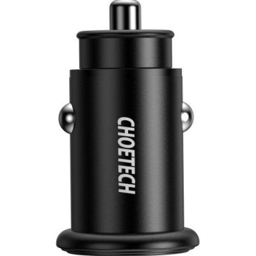 Зарядное устройство Choetech Car USB-A/USB-C 30W QC3.0/PD (TC0006-V2-BK)