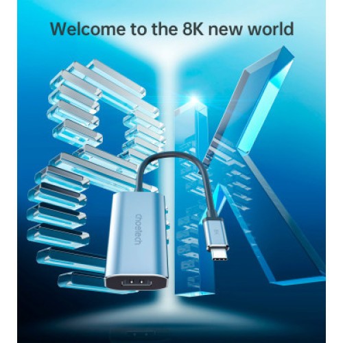 Переходник USB-C to HDMI 8K 60 Hz Choetech (HUB-H16-GY)