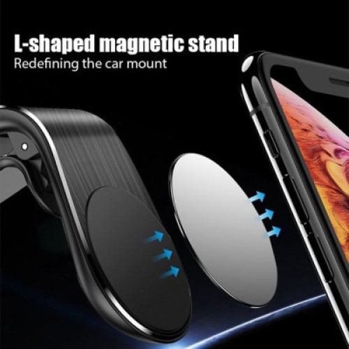 Универсальный автодержатель XO на дефлектор C82 Flat Magnetic Black (XO-C82BK)