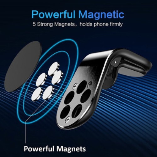 Универсальный автодержатель XO на дефлектор C82 Flat Magnetic Black (XO-C82BK)