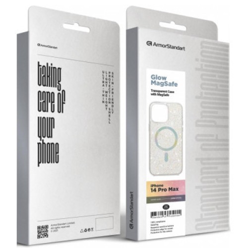 Чехол для мобильного телефона Armorstandart Glow Magsafe Apple iPhone 14 Pro Max Transparent (ARM69725)