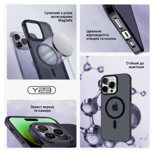 Чехол для мобильного телефона Armorstandart Y23 MagSafe Apple iPhone 15 Pro Transparent Black (ARM68331)