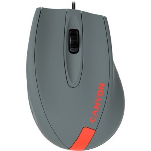 Мышка Canyon M-11 USB Gray/Red (CNE-CMS11DG)