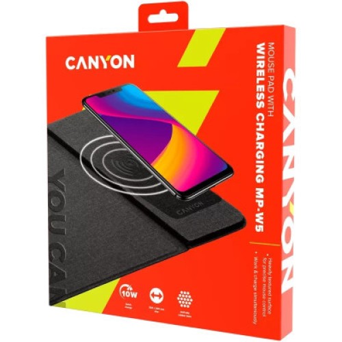 Коврик для мышки Canyon MP-W5 Mouse Mat with wireless charger (CNS-CMPW5)
