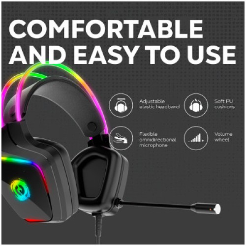 Наушники Canyon GH-9A Darkless Gaming 3.5 мм RGB Black (CND-SGHS9A)