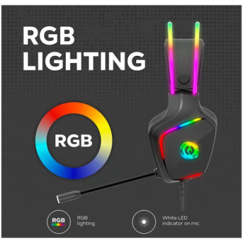 Наушники Canyon GH-9A Darkless Gaming 3.5 мм RGB Black (CND-SGHS9A)