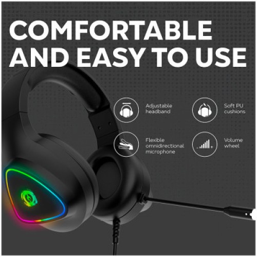 Наушники Canyon GH-6 Shadder Gaming 3.5 мм RGB Black (CND-SGHS6B)