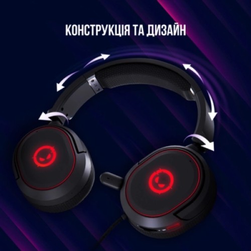 Наушники Lorgar Kaya 460 Gaming RGB USB Black (LRG-GHS460)