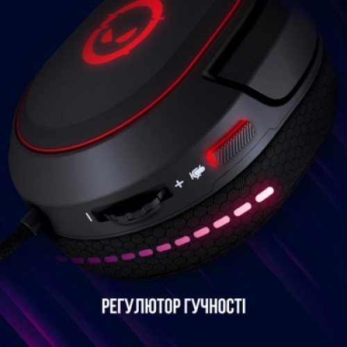 Наушники Lorgar Kaya 460 Gaming RGB USB Black (LRG-GHS460)