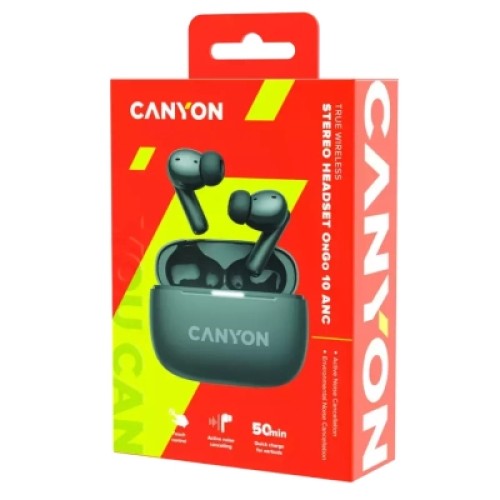 Наушники Canyon TWS-10 OnGo ANC ENC Black (CNS-TWS10BK)