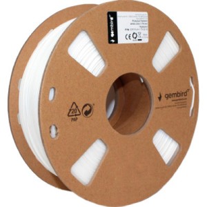 Пластик для 3D-принтера Gembird PLA+, 1.75 мм, 1 kg, white (3DP-PLA+1.75-02-W)
