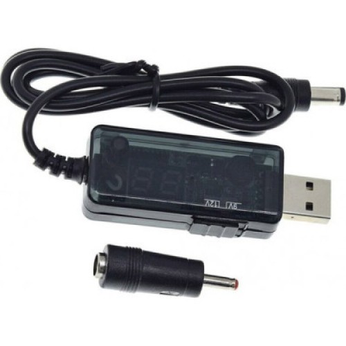 Кабель питания USB-AM to 5.5/3.5mm 9/12V 0.8m Maxxter (UB-DC9/12-0.8M)