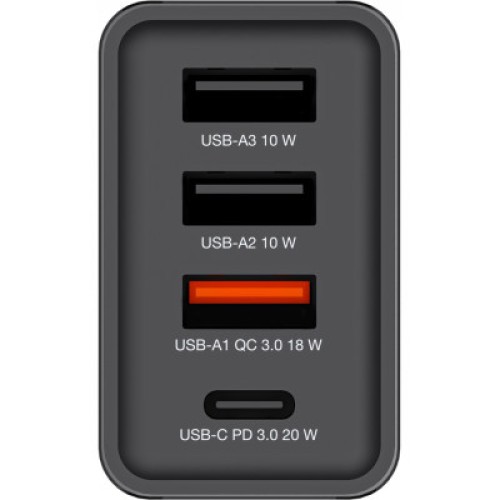 Зарядное устройство Verbatim USB 30W PD3.0 4-ports black (49700)
