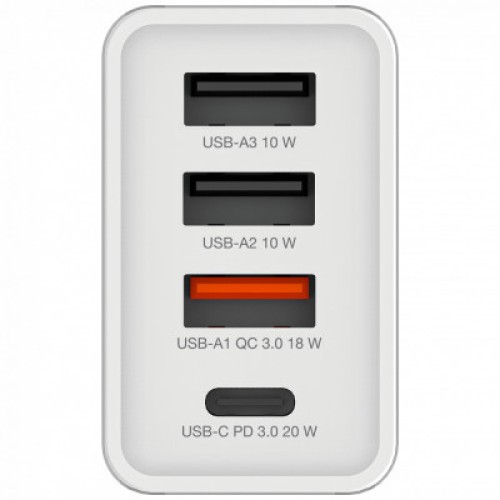 Зарядное устройство Verbatim USB 30W PD3.0 4-ports white (49701)