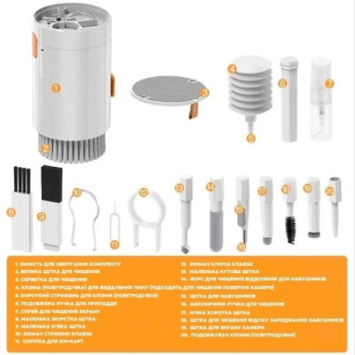Универсальный чистящий набор XoKo Multifinctional Cleaning set 20 in 1 (XK-CS1000)