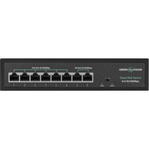 Коммутатор сетевой Greenvision GV-015-D-06+2P