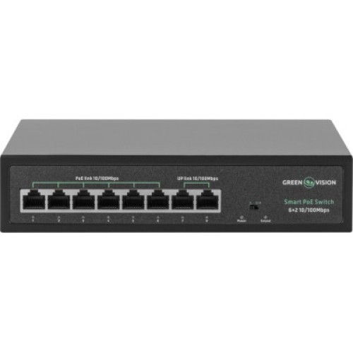 Коммутатор сетевой Greenvision GV-015-D-06+2P