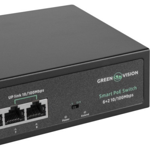Коммутатор сетевой Greenvision GV-015-D-06+2P