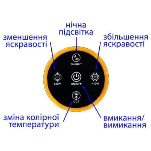 Настольная лампа Delux TF-520 10 Вт LED 3000K-4000K-6000K USB (90018129)