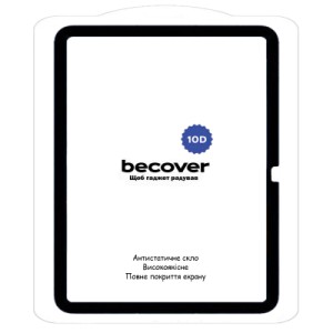 Стекло защитное BeCover 10D Apple iPad 10.9" (2022/2024)/iPad (А16) 2025 11" Black (710576)