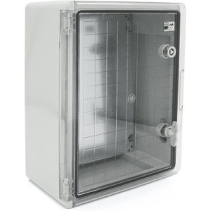Шкаф настенный ADAL PANO 400х300х170, c прозр. дверцей, IP65, Бокс ударопрочный, ABS пластик (111517)