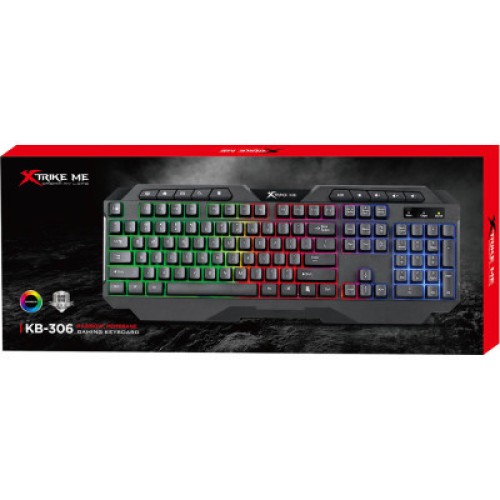 Клавиатура Xtrike ME KB-306 LED USB UA Black (KB-306UA)