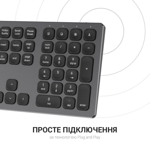 Клавиатура OfficePro SK1550 Wireless Black (SK1550B)