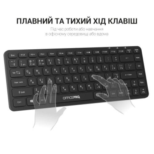 Клавиатура OfficePro SK790B Wireless/Bluetooth Black (SK790B)