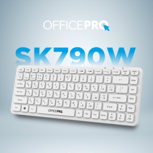 Клавиатура OfficePro SK790W Wireless/Bluetooth White (SK790W)