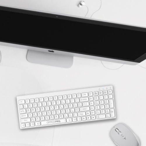 Клавиатура OfficePro SK985W Wireless/Bluetooth White (SK985W)