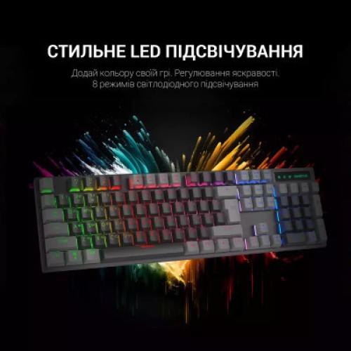 Клавиатура GamePro MK105R LED Red Switch USB Black (MK105R)