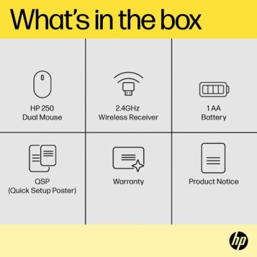 Мышка HP 250 Dual Wireless/Bluetooth Black (6V2J7AA)
