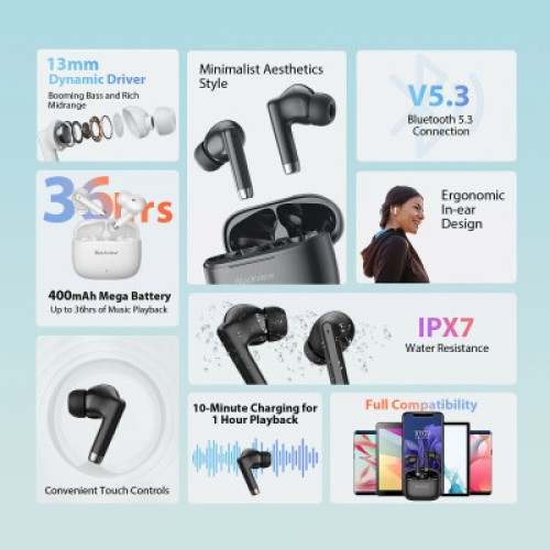 Наушники Blackview AirBuds 4 White (6931548312666)
