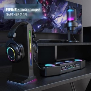 Наушники Fifine H6 RGB 7.1 Black (H6)
