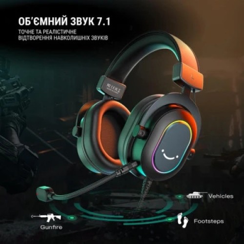 Наушники Fifine H6 RGB 7.1 Black (H6)