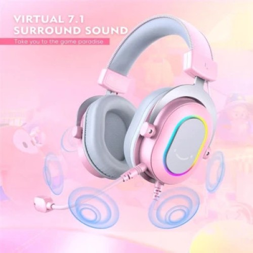 Наушники Fifine H6 RGB 7.1 Pink (H6P)