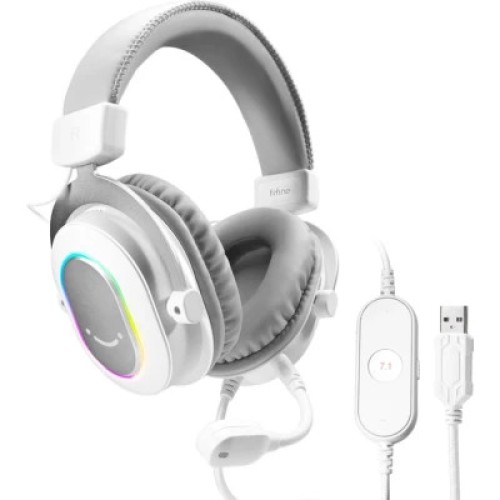Наушники Fifine H6 RGB 7.1 White (H6W)