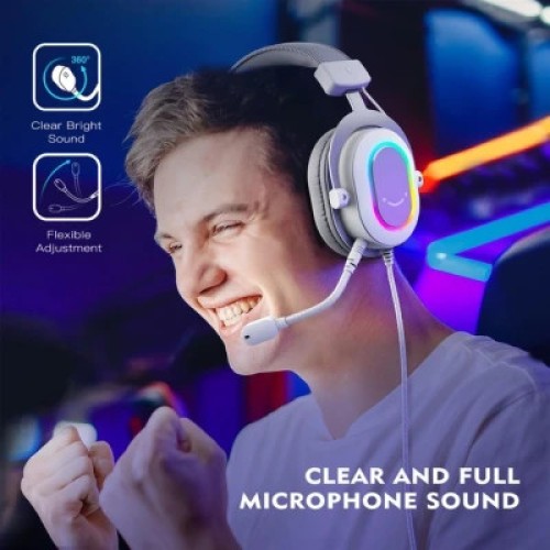Наушники Fifine H6 RGB 7.1 White (H6W)